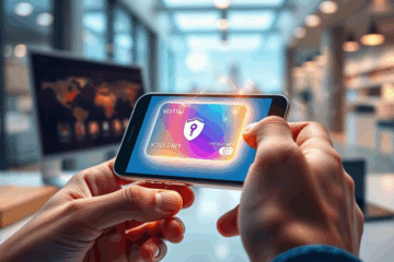 Afbeelding van een virtuele kaart voor veilige online betalingen.